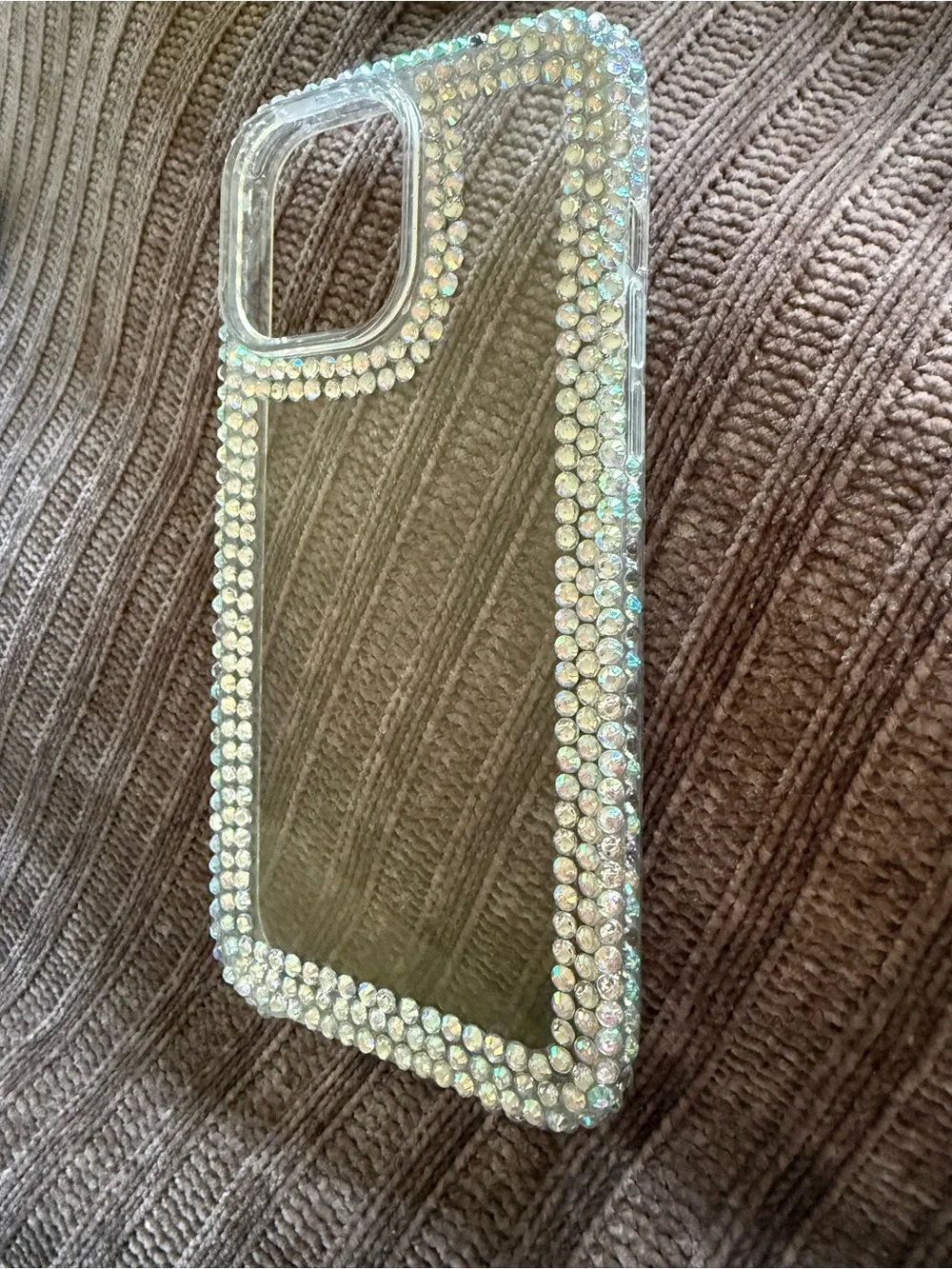 Sparkling Crystal Rhinestone Phone Case - Clear Silver-iphone 13 pro max